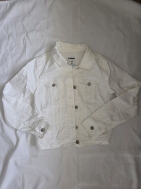Old Navy White Denim Jacket - Girls